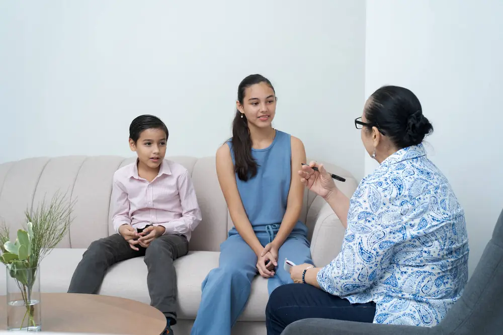 Family in the waiting room